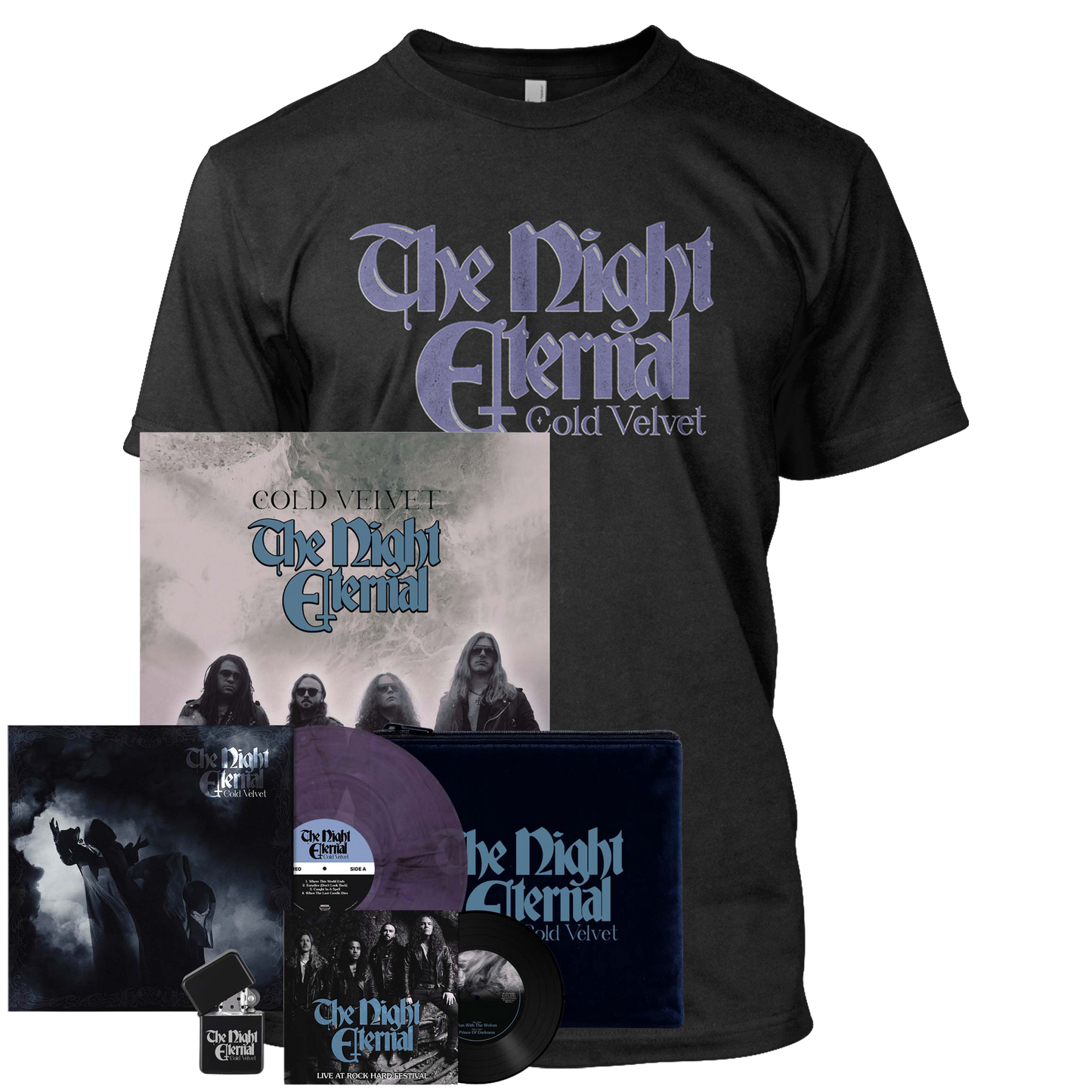 The Night Eternal - Cold Velvet | Clear Purple w/Black Smoke Vinyl+7 Inch Bundle