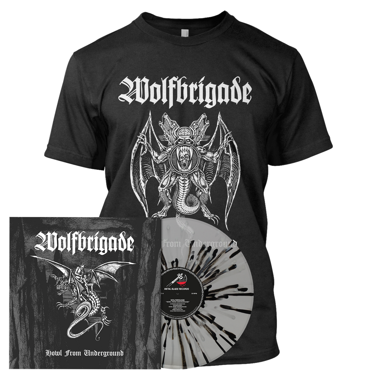 Wolfbrigade - Howl From Underground | Crystal Clear/Black/White Splatter Vinyl