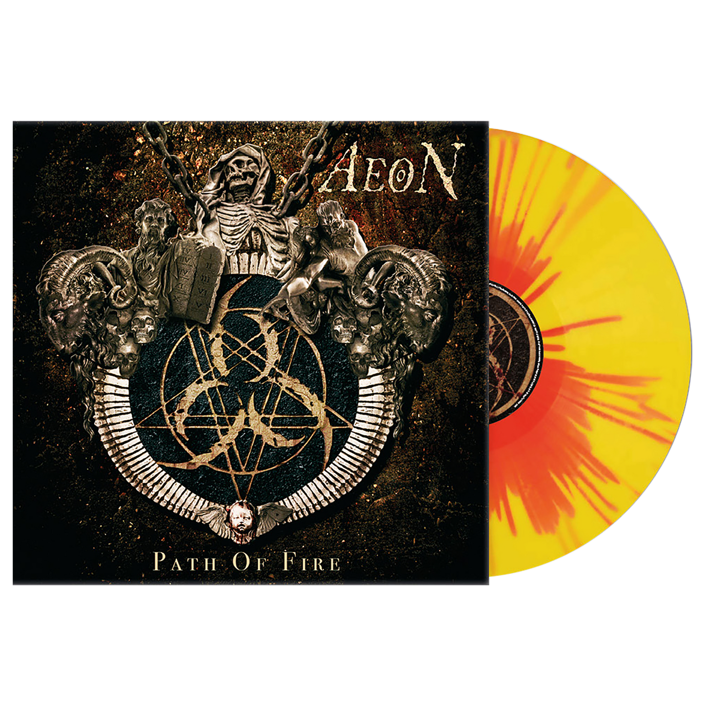 AEON (Path Of Fire) Red Yellow Splatter Vinyl