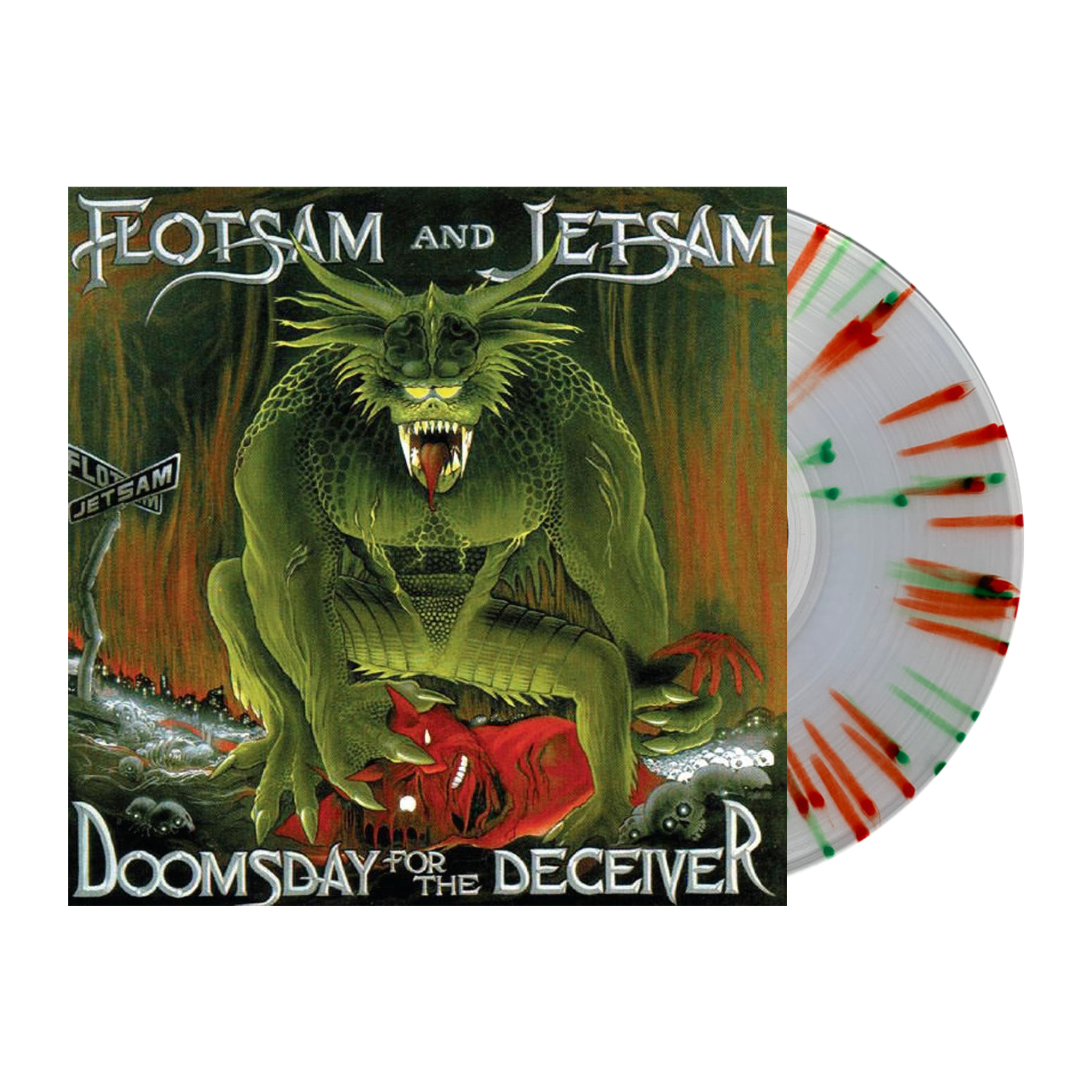 Flotsam & Jetsam (Doomsday For The Deceiver) Clear w/Green&Orange 