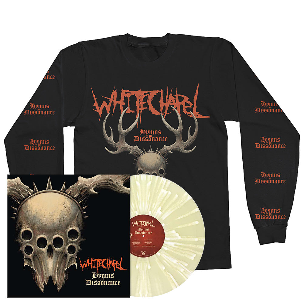 Whitechapel - Hymns in Dissonance | Bone White Splatter Vinyl LS-Bundle