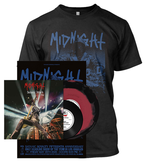 Midnight - Satanic Attack Live! | Red/Black A Side B Side Vinyl + 7Inch Bundle