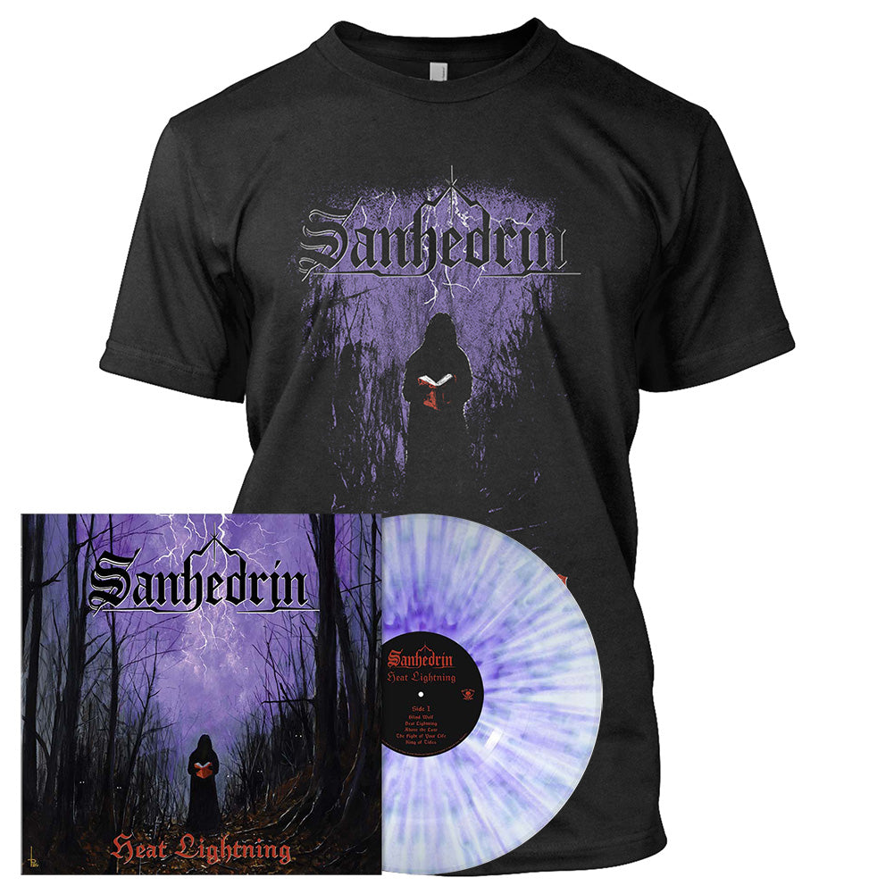 Sanhedrin - Heat Lightning | White/Purple Splatter Vinyl Bundle