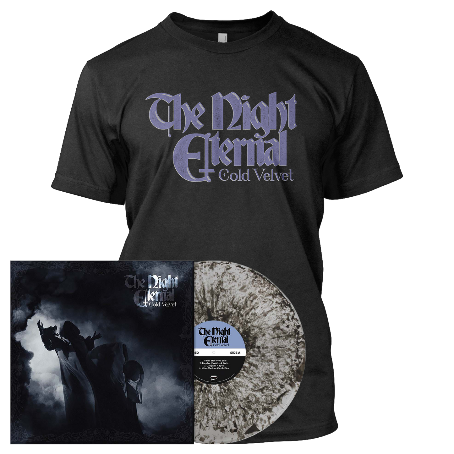 The Night Eternal - Cold Velvet | Crystal Clear "Black Dust" Vinyl Bundle