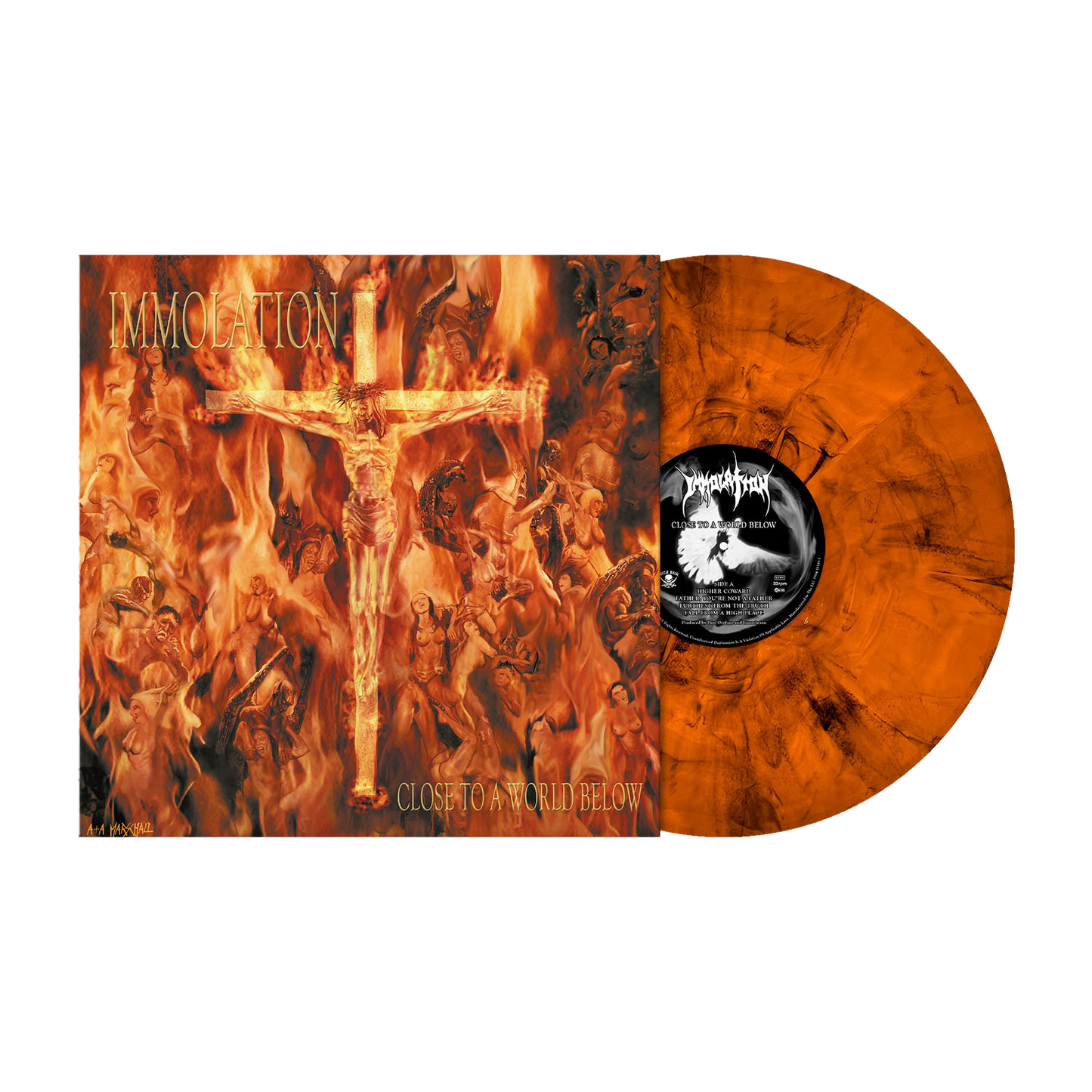 Immolation (Close to a World Below) Fiery Orange Marbled Vinyl