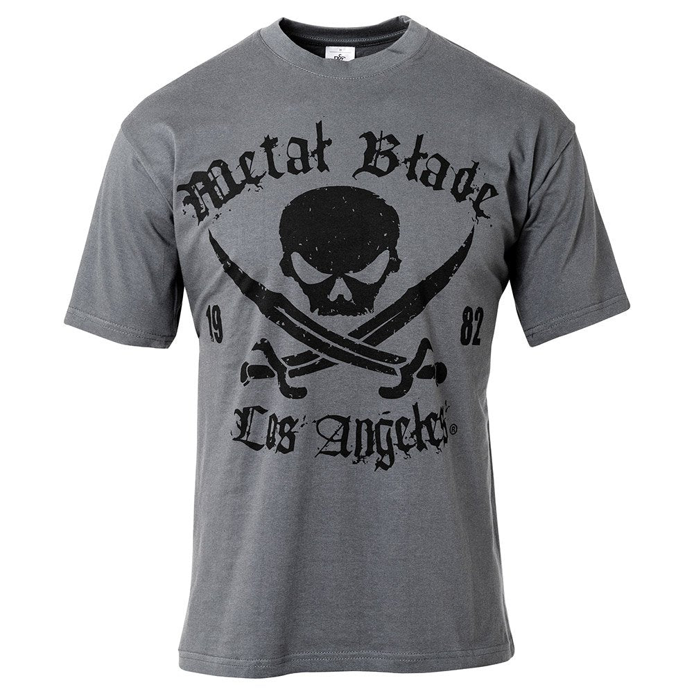 Metal Blade (Pirate Logo LA Grey) T-Shirt 2X