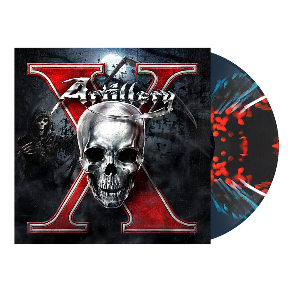 Artillery (X) Teal Blue/Red/White Melt Splatter Vinyl