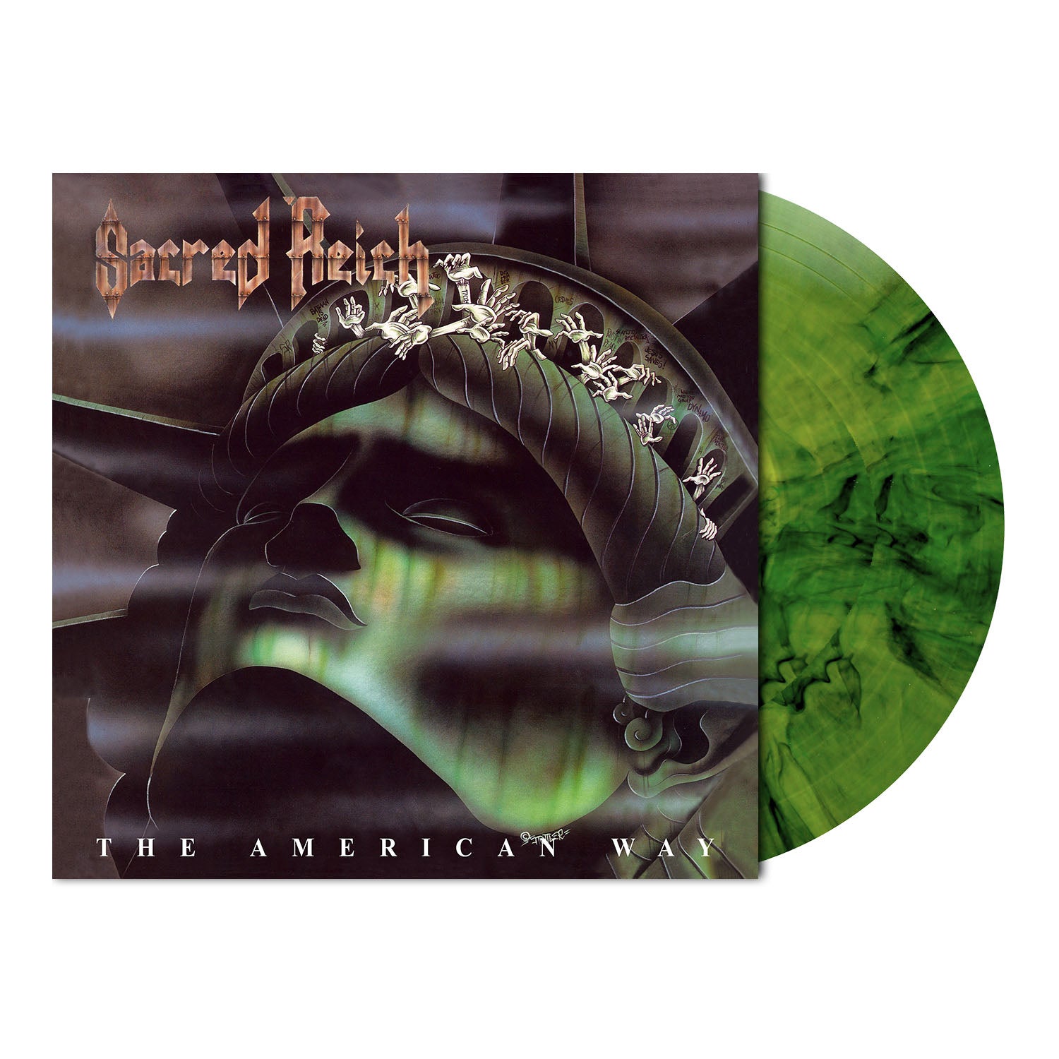 Sacred Reich (The American Way) Camouflage Green Marbled Vinyl