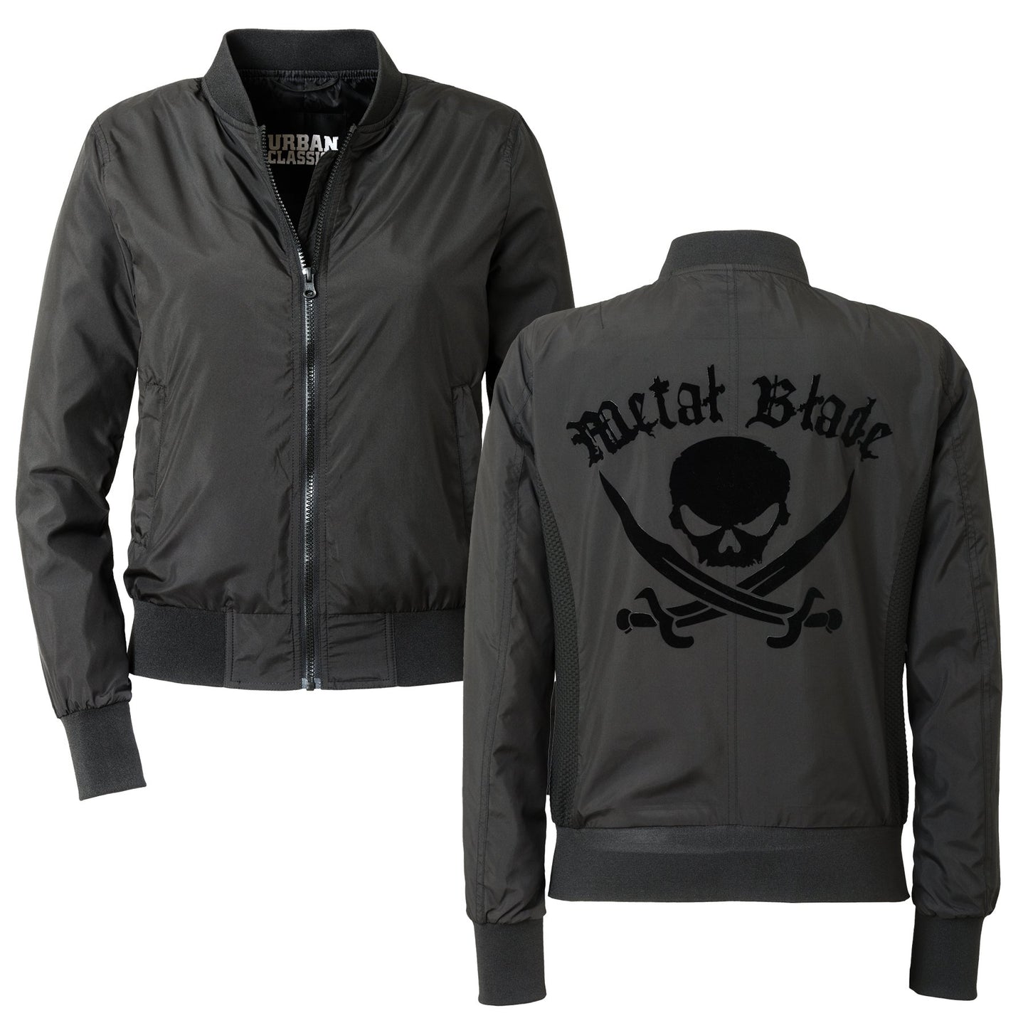 Metal Blade (Pirate Logo) Womens Bomber Jacket WX