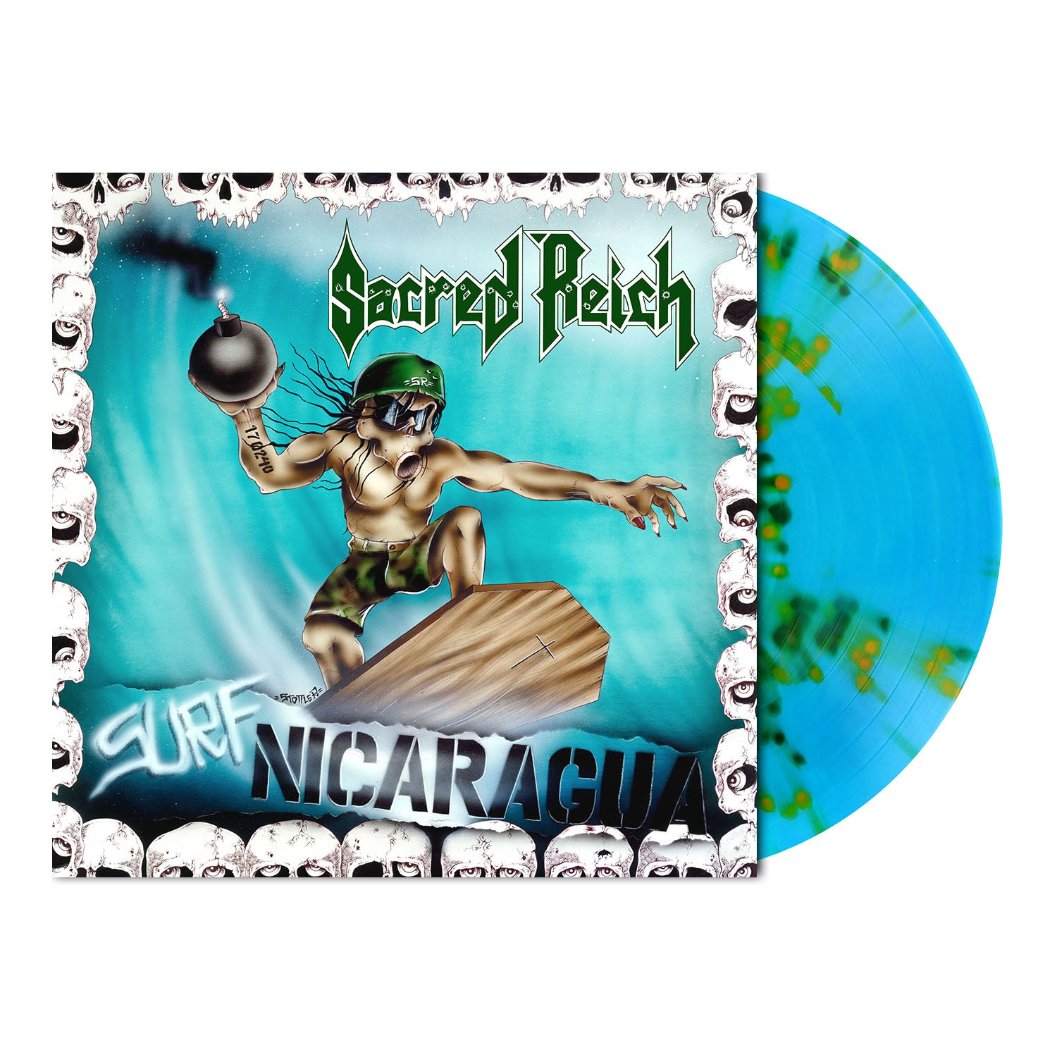 Sacred Reich (Surf Nicaragua) Aqua/Green/Orange Splatter Vinyl