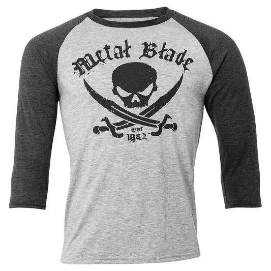 Metal Blade (Pirate Logo Est.) 3/4 Baseball Longsleeve 2X