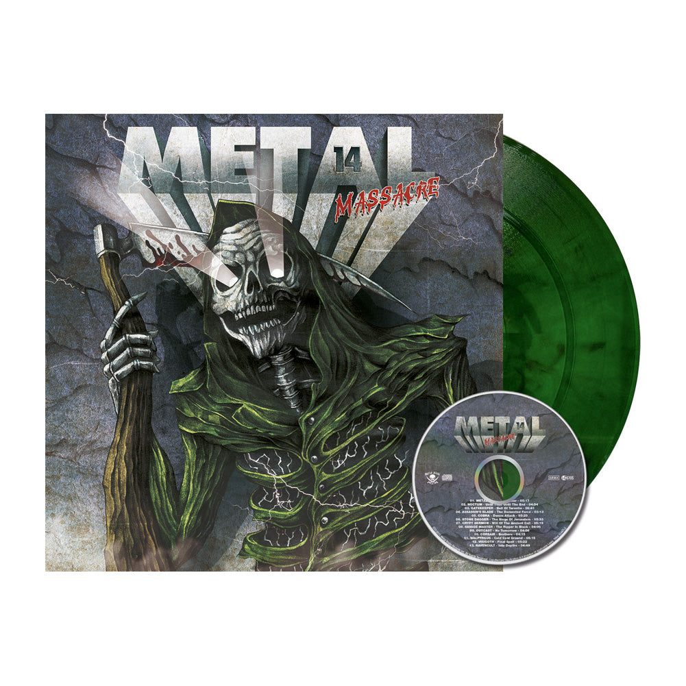 Various Artists (Metal Massacre 14) Pine Green Marbled Vinyl