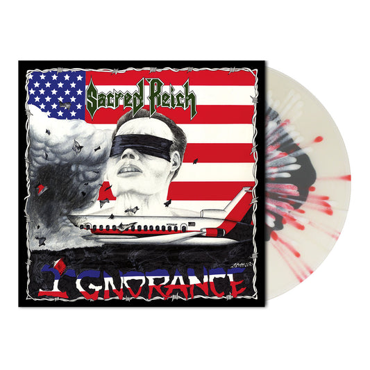 Sacred Reich (Ignorance) Clear Black Spot w/ Splatter Vinyl