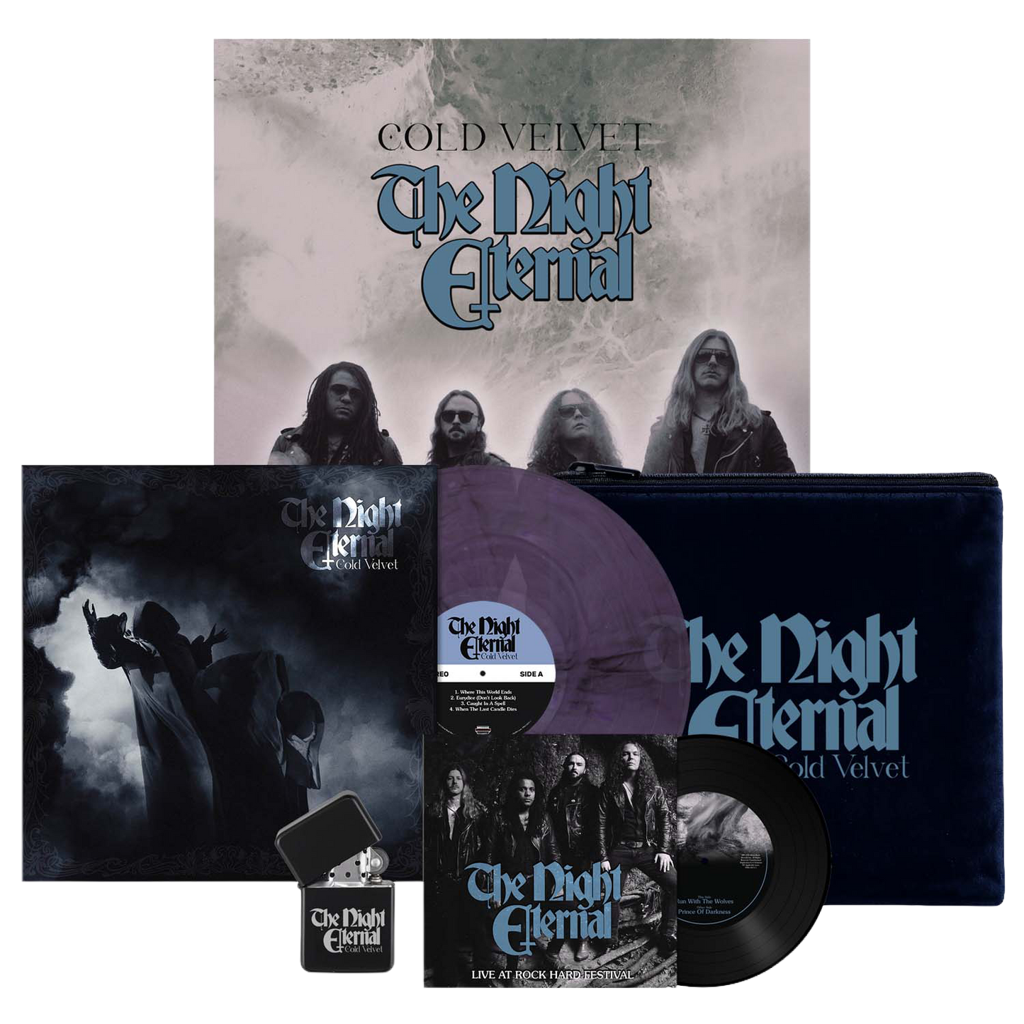 The Night Eternal (Cold Velvet) Clear Purple w/Black Smoke Vinyl+7 Inch