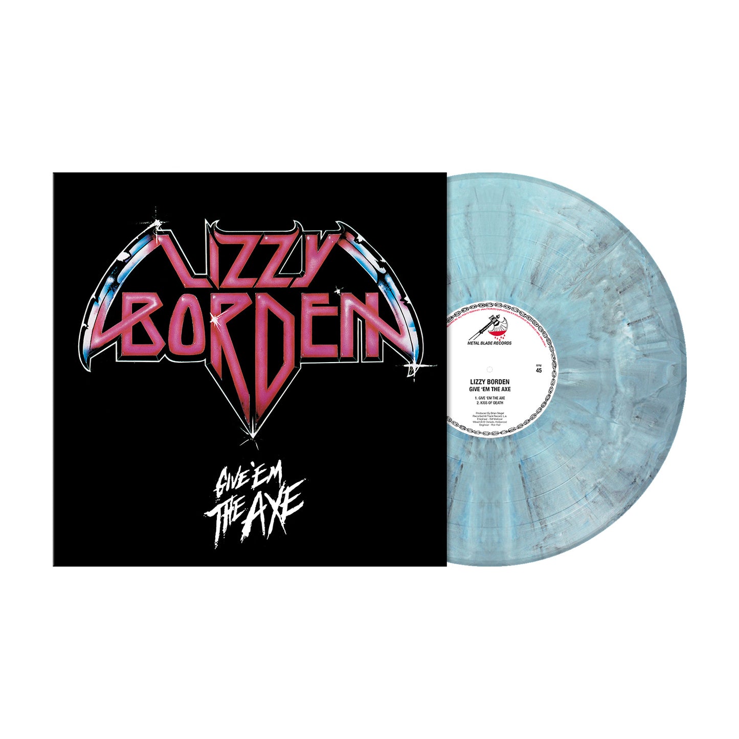 Lizzy Borden (Give Em The Axe) Ice-Blue/Black Marbled Vinyl EP