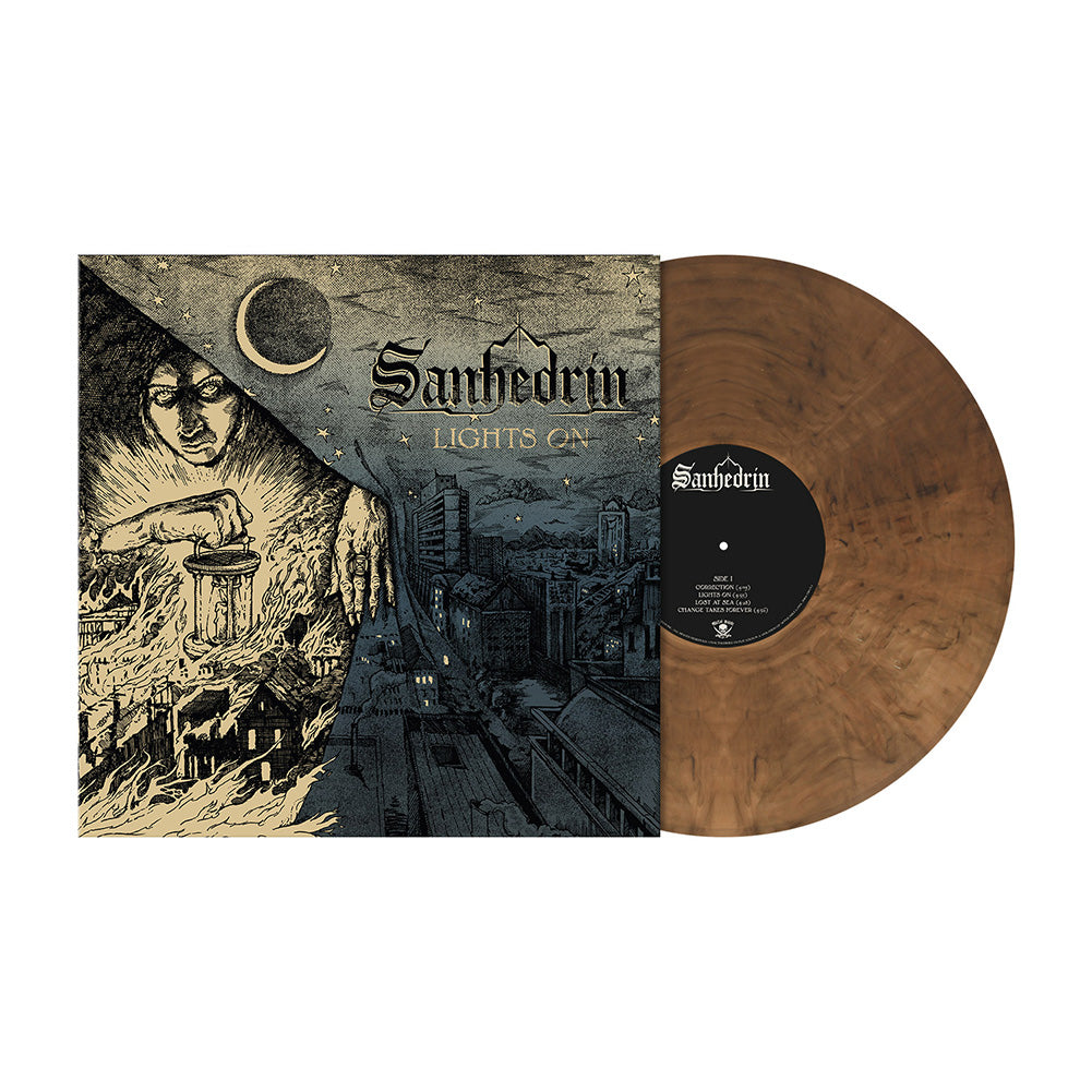 Sanhedrin (Lights On) Clear Ochre Brown Marbled Vinyl