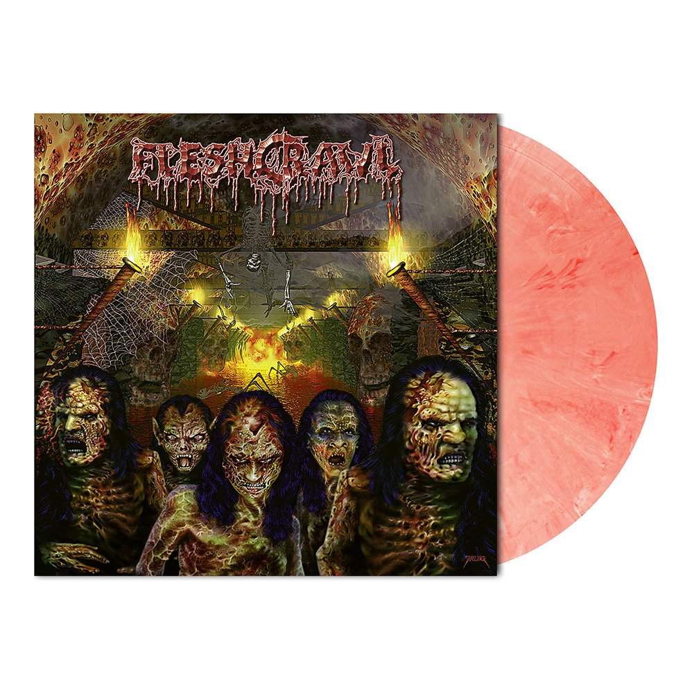 Fleshcrawl (As Blood Rains From The Sky) Red/White Marbled Vinyl