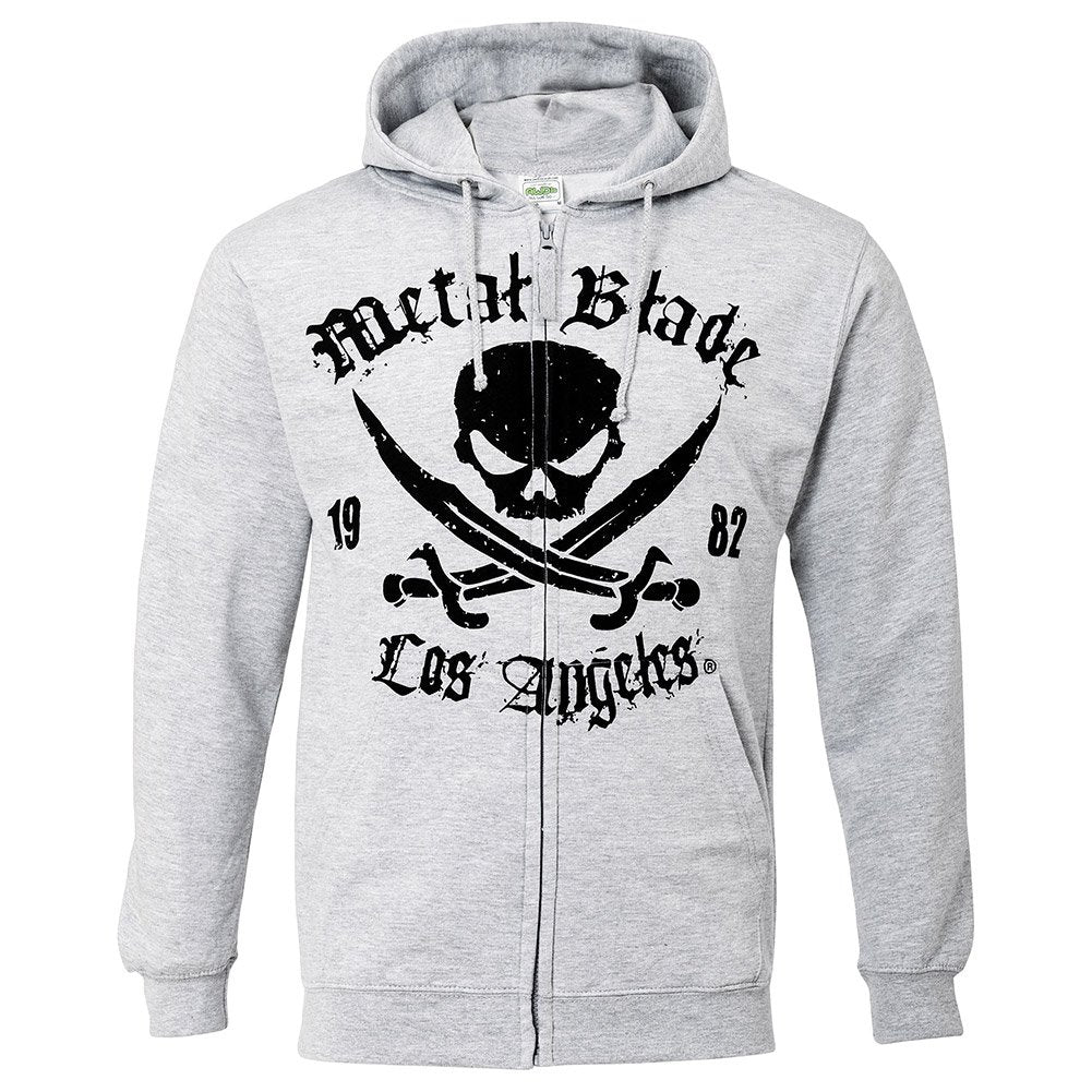 Metal Blade (Pirate Logo LA Grey) Zip-Hood 2X