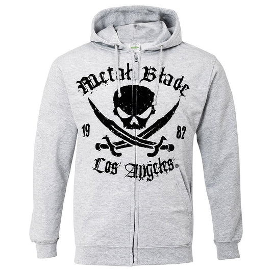 Metal Blade (Pirate Logo LA Grey) Zip-Hood 2X