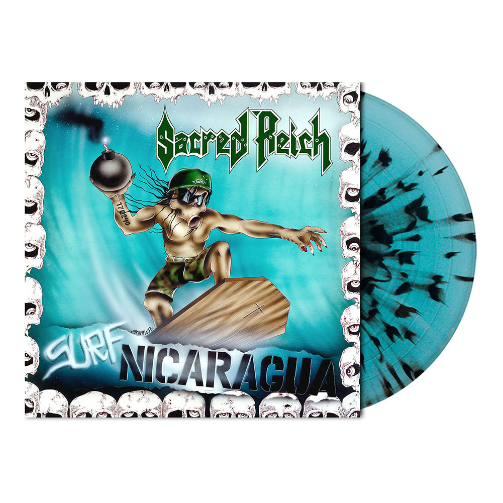 Sacred Reich (Surf Nicaragua) Aqua/Black Splatter Vinyl