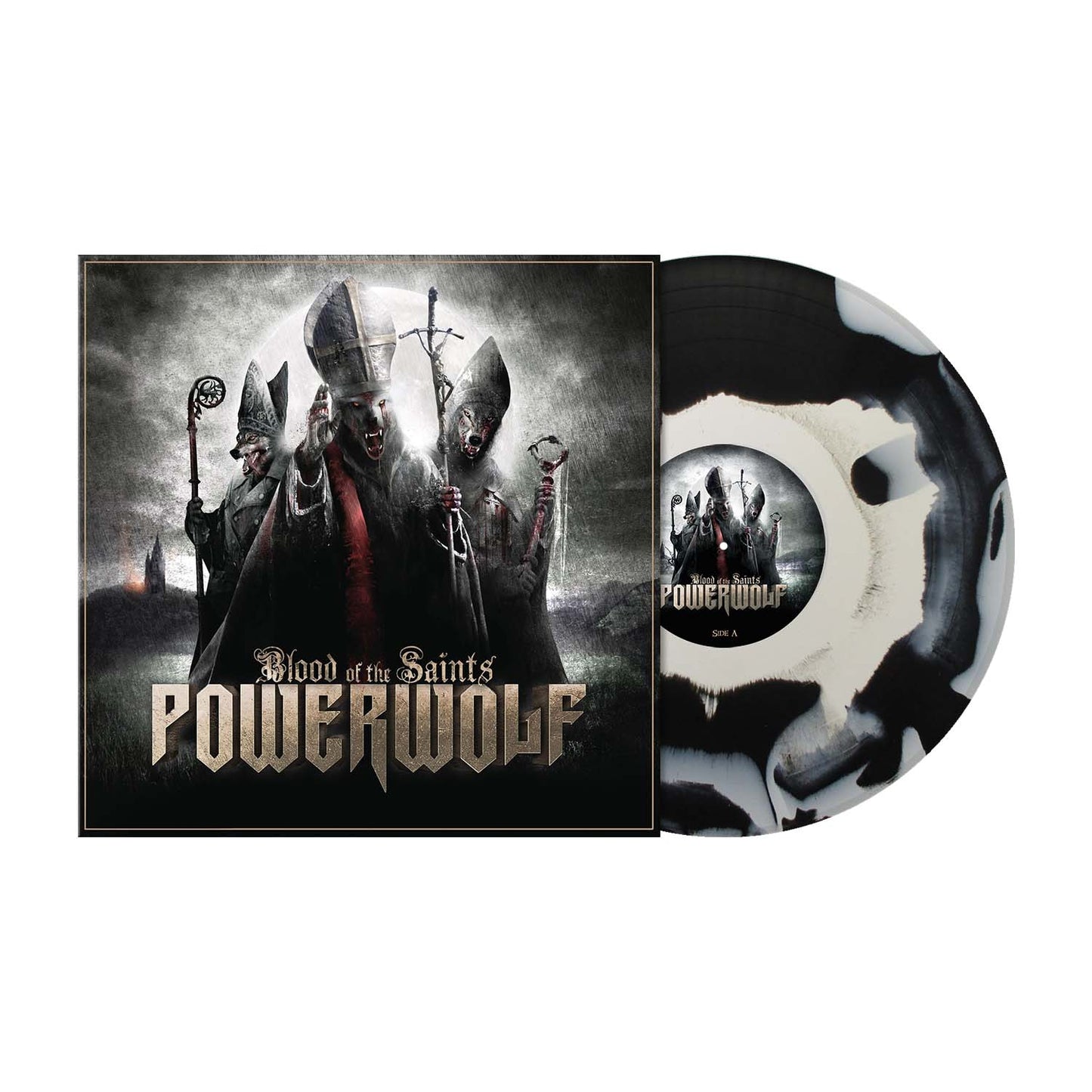 Powerwolf (Blood Of the Saints 15th Anni.) White Black Melt Vinyl