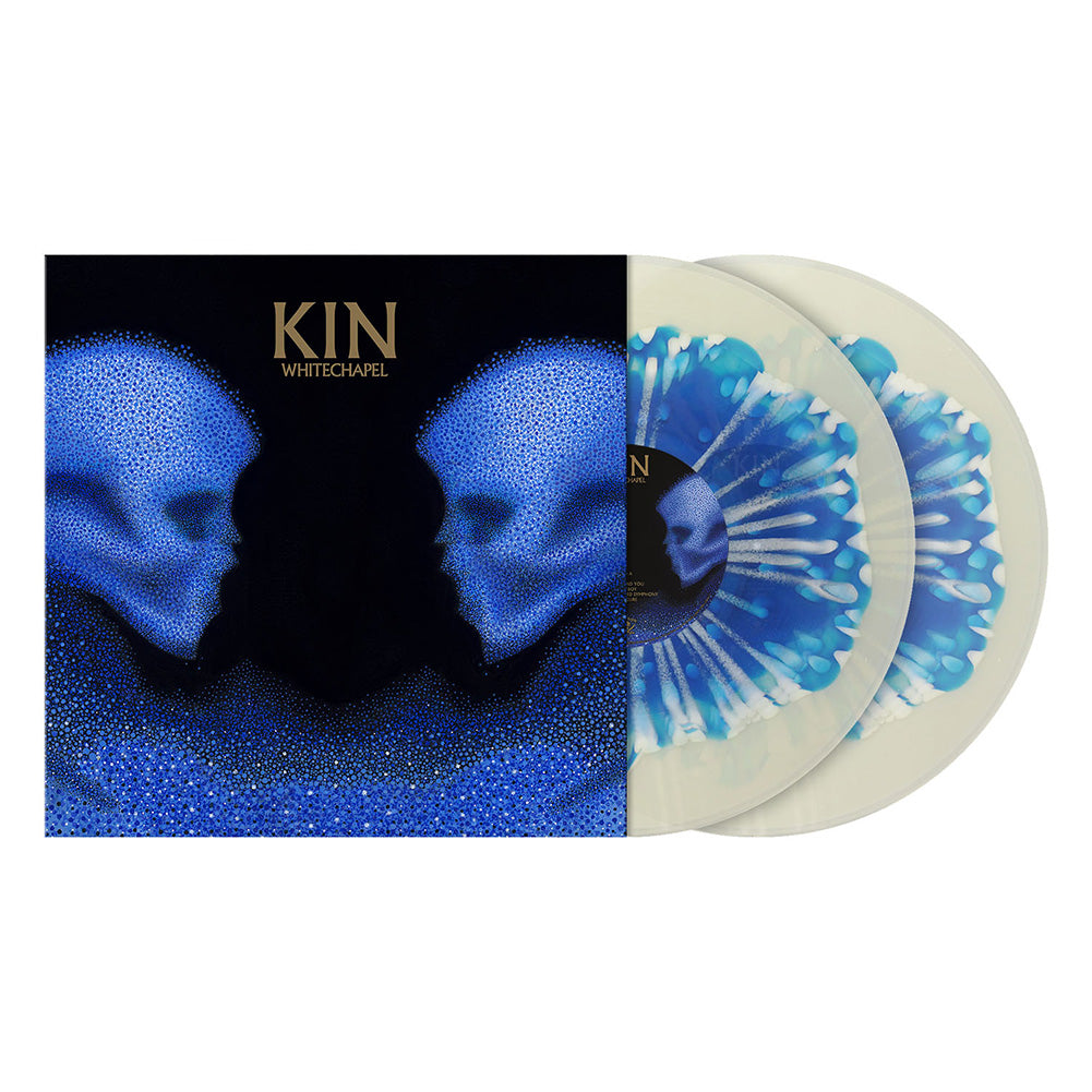 Whitechapel (Kin) Clear w/Blue/White Blob Splatter Vinyl