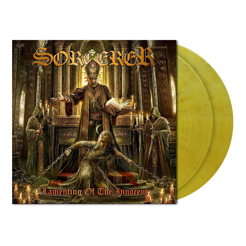 Sorcerer (Lamenting Of The Innocent) 2xClear Mustard Yellow Marbled Vinyl