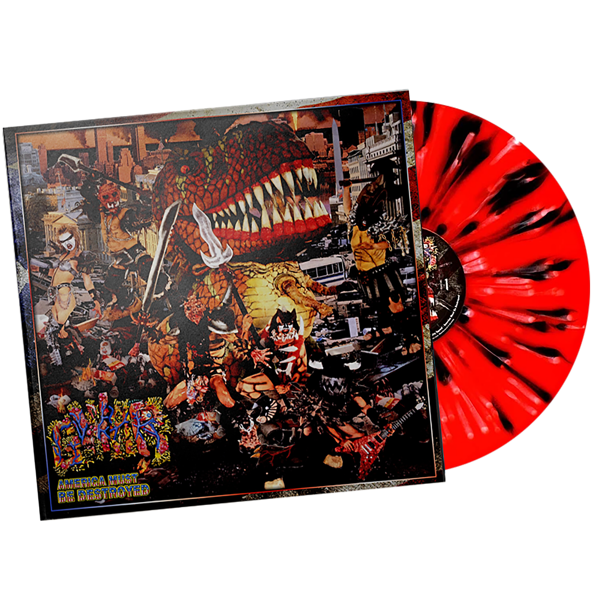 Gwar (America Must Be Destroyed) Red w/Black & White Splatter Vinyl